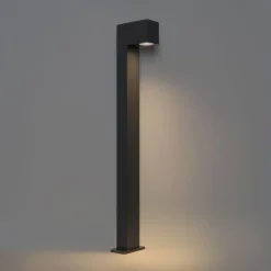 QAZQA Gartenbeleuchtung|Stehlampen Außen*Industrielle Stehleuchte für den Außenbereich Dunkelgrau 80 cm IP44 - Baleno