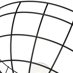 QAZQA Stehlampen|Wohnzimmerlampen*Industrielle Stehleuchte schwarz 50 cm verstellbar - Hanze