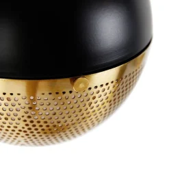 QAZQA Stehlampen|Wohnzimmerlampen*Industrielle Stehleuchte schwarz mit Messing 2-flammig – Haicha