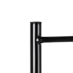 QAZQA Stehlampen|Wohnzimmerlampen*Industrielle Stehleuchte schwarz mit Messing 2-flammig – Haicha