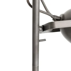 QAZQA Stehlampen|Wohnzimmerlampen*Industrielle Stehleuchte aus Stahl mit Holz, 2-flammig – Emado