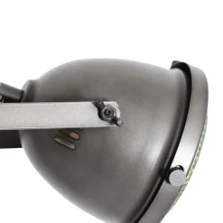 QAZQA Stehlampen|Wohnzimmerlampen*Industrielle Stehleuchte aus Stahl mit Holz, 2-flammig – Emado