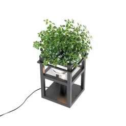 QAZQA Tischlampen|Wohnzimmerlampen*Industrielle Tischlampe schwarz - Cage Rack