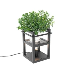 QAZQA Tischlampen|Wohnzimmerlampen*Industrielle Tischlampe schwarz - Cage Rack