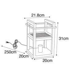 QAZQA Tischlampen|Wohnzimmerlampen*Industrielle Tischlampe schwarz - Cage Rack