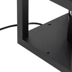 QAZQA Tischlampen|Wohnzimmerlampen*Industrielle Tischlampe schwarz - Cage Rack