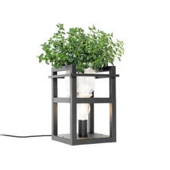 QAZQA Tischlampen|Wohnzimmerlampen*Industrielle Tischlampe schwarz - Cage Rack