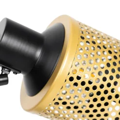 QAZQA Tischlampen|Wohnzimmerlampen*Industrielle Tischlampe schwarz mit Gold - Kayden