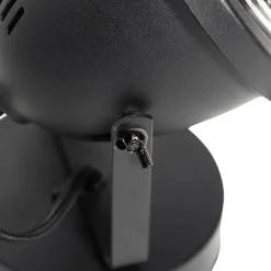 QAZQA Tischlampen|Wohnzimmerlampen*Industrielle Tischlampe schwarz 18 cm - Emado