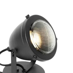 QAZQA Tischlampen|Wohnzimmerlampen*Industrielle Tischlampe schwarz 18 cm - Emado