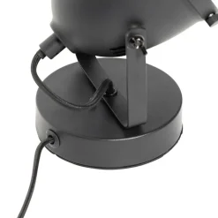 QAZQA Tischlampen|Wohnzimmerlampen*Industrielle Tischlampe schwarz 18 cm - Emado