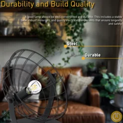 QAZQA Tischlampen|Wohnzimmerlampen*Industrielle Tischlampe schwarz verstellbar - Hanze