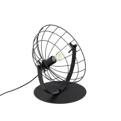 QAZQA Tischlampen|Wohnzimmerlampen*Industrielle Tischlampe schwarz verstellbar - Hanze