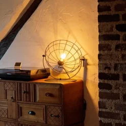 QAZQA Tischlampen|Wohnzimmerlampen*Industrielle Tischlampe schwarz verstellbar - Hanze