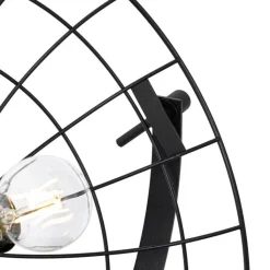 QAZQA Tischlampen|Wohnzimmerlampen*Industrielle Tischlampe schwarz verstellbar - Hanze