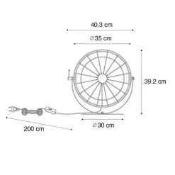 QAZQA Tischlampen|Wohnzimmerlampen*Industrielle Tischlampe schwarz verstellbar - Hanze