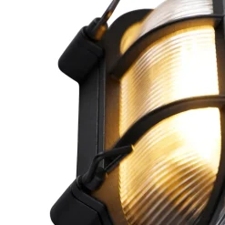 QAZQA Gartenbeleuchtung|Außenwandleuchten*Industrielle Wand- und Deckenleuchte schwarz oval IP44 - Noutica