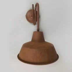 QAZQA Wandleuchten|Wohnzimmerlampen*Industrielle Wandleuchte Rost mit glänzender Innenseite - Fabrik