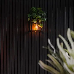 QAZQA Schlafzimmerlampen|Küchenlampen*Industrielle Wandleuchte schwarz mit Gestell - Cage Rack