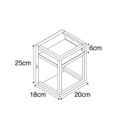 QAZQA Schlafzimmerlampen|Küchenlampen*Industrielle Wandleuchte schwarz mit Gestell - Cage Rack