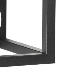 QAZQA Schlafzimmerlampen|Küchenlampen*Industrielle Wandleuchte schwarz mit Gestell - Cage Rack