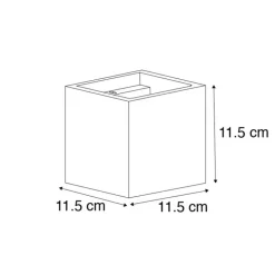 QAZQA Wandleuchten|Wohnzimmerlampen*Industrielle Wandleuchte Beton mit Lichteffekt - Box