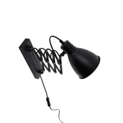 QAZQA Wandleuchten|Wohnzimmerlampen*Industrielle Wandleuchte schwarz verstellbar - Merle