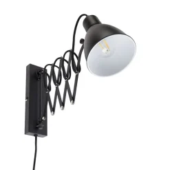 QAZQA Wandleuchten|Wohnzimmerlampen*Industrielle Wandleuchte schwarz verstellbar - Merle