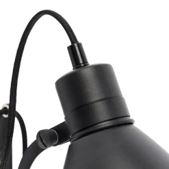 QAZQA Wandleuchten|Wohnzimmerlampen*Industrielle Wandleuchte schwarz verstellbar - Merle