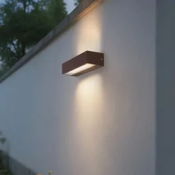 QAZQA Gartenbeleuchtung|Led-Außenleuchten*Industrielle Wandleuchte rostbraun inkl. LED IP65 - Steph