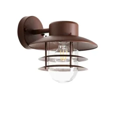 QAZQA Gartenbeleuchtung|Außenwandleuchten*Industrielle Wandleuchte Rostbraun IP44 - Shell