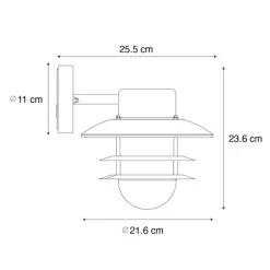 QAZQA Gartenbeleuchtung|Außenwandleuchten*Industrielle Wandleuchte Rostbraun IP44 - Shell