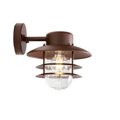 QAZQA Gartenbeleuchtung|Außenwandleuchten*Industrielle Wandleuchte Rostbraun IP44 - Shell