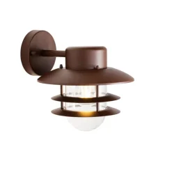 QAZQA Gartenbeleuchtung|Außenwandleuchten*Industrielle Wandleuchte Rostbraun IP44 - Shell