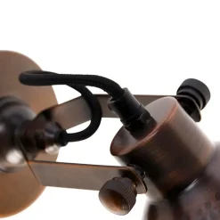 QAZQA Schlafzimmerlampen|Küchenlampen*Industrielle Wandleuchte Kupfer mit Messing verstellbar - Liko