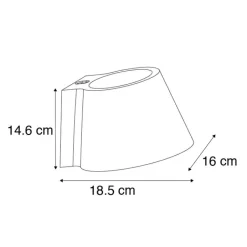 QAZQA Schlafzimmerlampen|Küchenlampen*Industrielle Wandleuchte Beton mit Lichteffekt - Cup