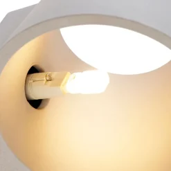 QAZQA Schlafzimmerlampen|Küchenlampen*Industrielle Wandleuchte Beton mit Lichteffekt - Cup