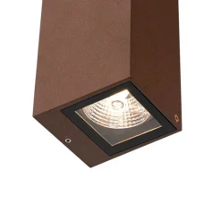 QAZQA Gartenbeleuchtung|Außenwandleuchten*Industrielle Wandleuchte rostbraun 2-flammig AR70 IP54 - Baleno