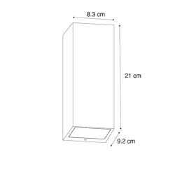 QAZQA Gartenbeleuchtung|Außenwandleuchten*Industrielle Wandleuchte rostbraun 2-flammig AR70 IP54 - Baleno