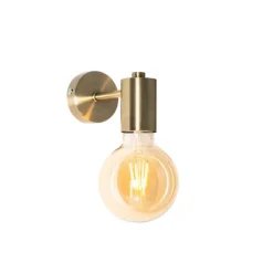 QAZQA Schlafzimmerlampen|Küchenlampen*Industrielle Wandleuchte Bronze 13cm - Facil