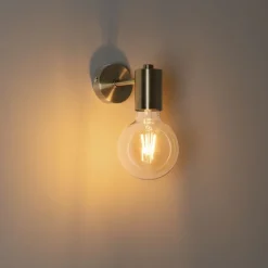 QAZQA Schlafzimmerlampen|Küchenlampen*Industrielle Wandleuchte Bronze 13cm - Facil