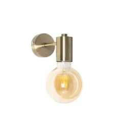 QAZQA Schlafzimmerlampen|Küchenlampen*Industrielle Wandleuchte Bronze 13cm - Facil