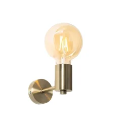 QAZQA Schlafzimmerlampen|Küchenlampen*Industrielle Wandleuchte Bronze 13cm - Facil