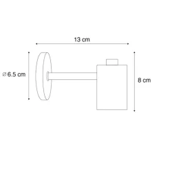 QAZQA Schlafzimmerlampen|Küchenlampen*Industrielle Wandleuchte Bronze 13cm - Facil