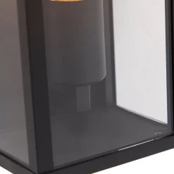 QAZQA Gartenbeleuchtung|Außenwandleuchten*Industrielle Wandleuchte schwarz 26 cm IP44 - Charlois