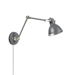 QAZQA Wandleuchten|Wohnzimmerlampen*Industrielle Wandleuchte grau verstellbar - Dazzle