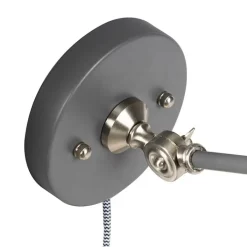 QAZQA Wandleuchten|Wohnzimmerlampen*Industrielle Wandleuchte grau verstellbar - Dazzle