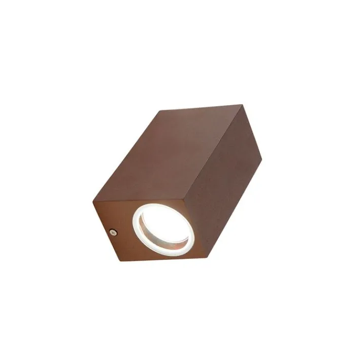 QAZQA Gartenbeleuchtung|Außenwandleuchten*Industrielle Wandleuchte rostbraun 2-flammig IP44 - Baleno