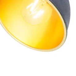 QAZQA Wandleuchten|Wohnzimmerlampen*Industrielle Wandleuchte Kupfer mit Beton verstellbar - Liko