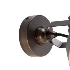 QAZQA Wandleuchten|Wohnzimmerlampen*Industrielle Wandleuchte Kupfer mit Beton verstellbar - Liko